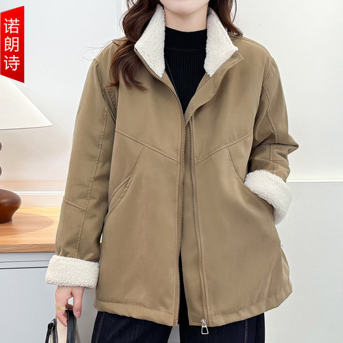 大码女装时尚洋气冬装保暖棉服韩