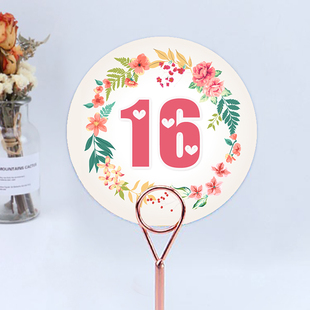 圆形数字卡片婚礼席位卡结婚座位卡酒席宴席桌牌卡会议签到号码牌