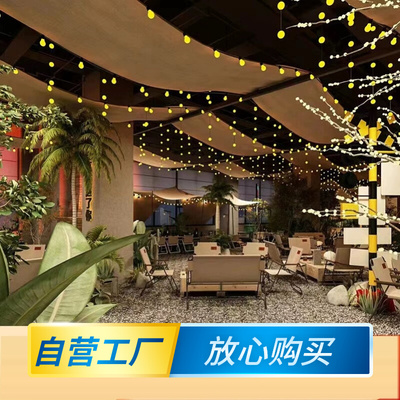 室内天幕精致挂布酒吧装备帐z篷顶棚天花板茶餐厅篷布吊顶牛津布