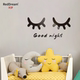 GoodNight晚安儿童房温馨英文ins北欧风亚克力3D立体画自粘墙贴纸