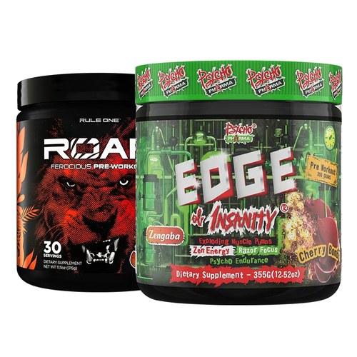 【组合商品】PsychoPharma美国烈性氮泵+RULE1咆哮氮泵运动能量饮