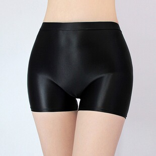 艺术体操裤瑜伽裤多色丝滑油亮光泽短裤紧身三分裤舞蹈裤