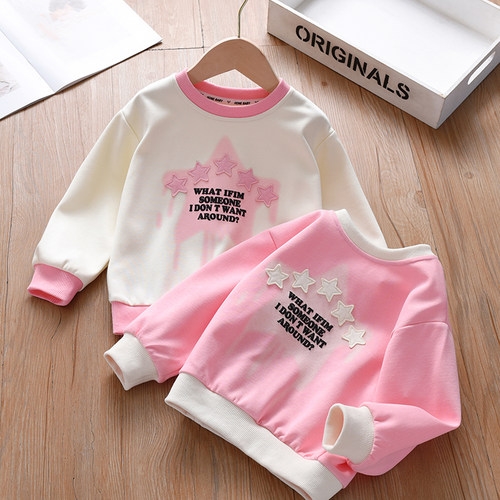 女童卫衣女童圆领上衣