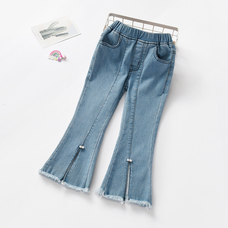 女童牛仔裤2025新款儿童春秋装洋气外穿女孩韩版微喇裤秋季长裤子,童装/婴儿装/亲子装,裤子,淘宝优惠券,粉丝福利购,淘宝优惠卷