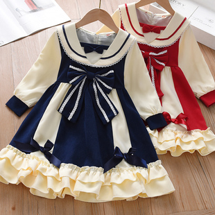 女童洛丽塔连衣裙秋装2025新款女孩甜美春秋长裙子时髦儿童公主裙