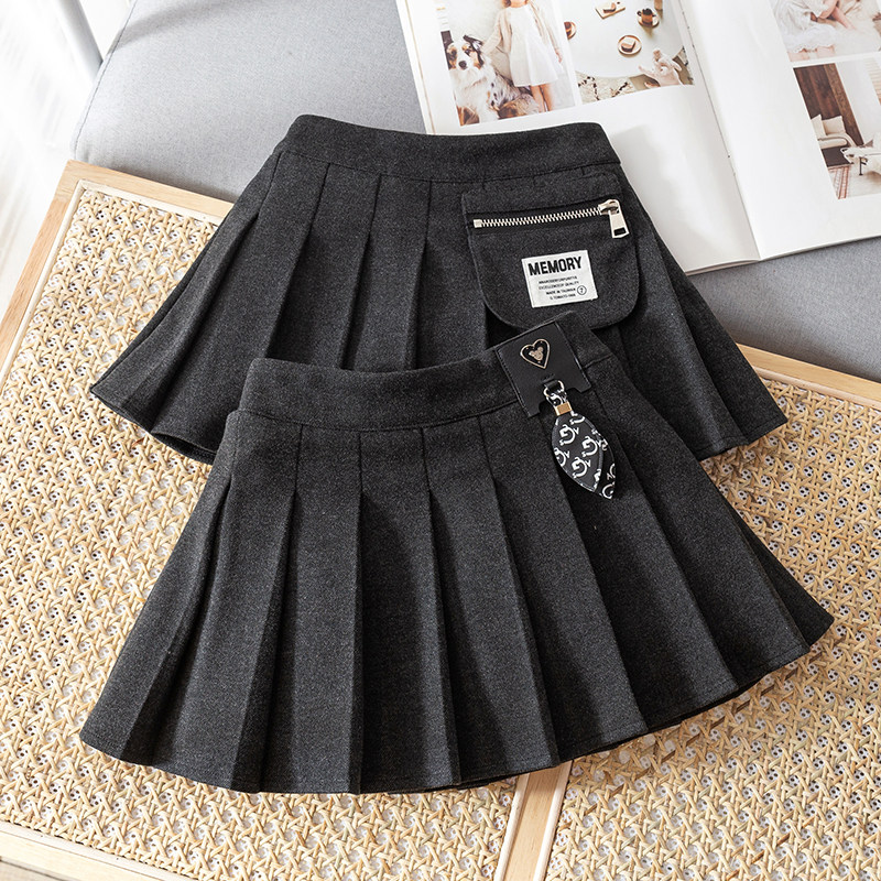 2025春装女童毛呢百褶裙半身裙儿童百搭春秋洋气裙子短裙童装半裙,童装/婴儿装/亲子装,半身裙,淘宝优惠券,粉丝福利购,淘宝优惠卷