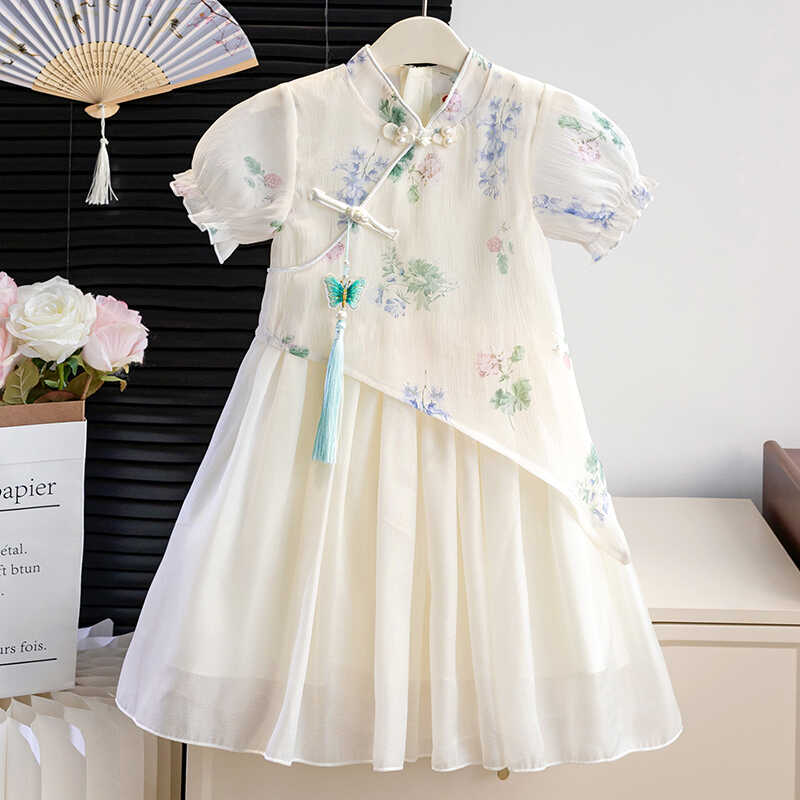 女童新中式裙子夏装汉服新款旗袍