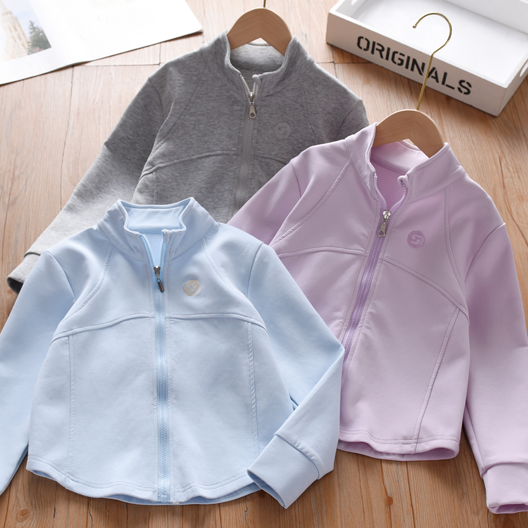 女童秋季运动外套儿童户外棉质洋气上衣女孩夹克衫女孩宽松衣服