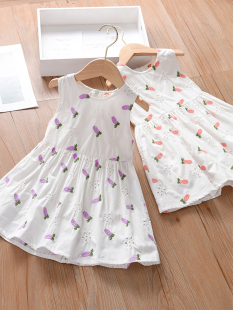 裙子女宝宝洋气衣服 宝宝夏装 女童连衣裙夏童装 儿童纯棉公主裙夏季