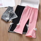 子秋季 打底裤 2025新款 夏洋气韩版 女童裤 儿童春秋款 喇叭裤 长裤 外穿