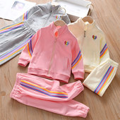 儿童装 女童秋装 儿童春秋款 2026新款 小女孩外穿两件套 洋气纯棉套装