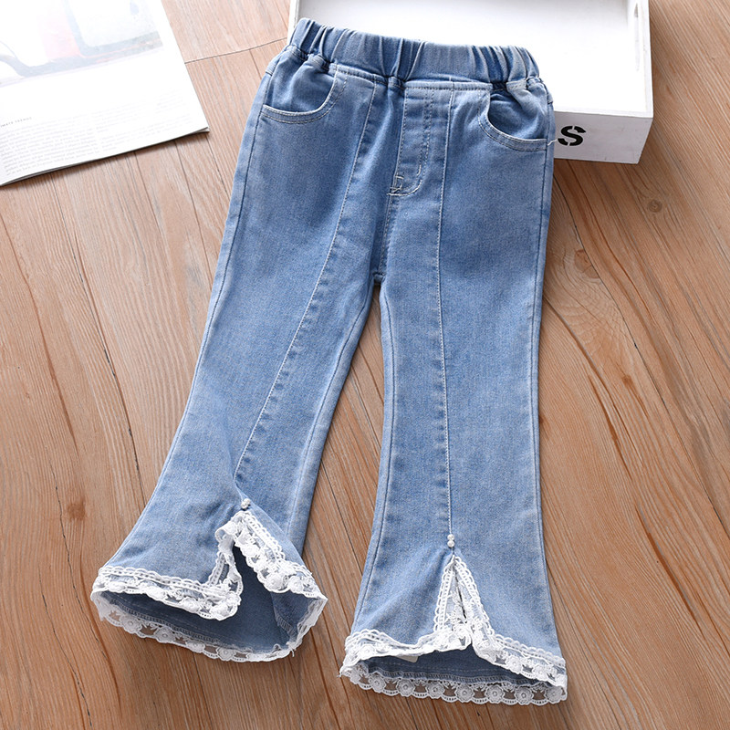 女童牛仔裤春秋2025新款儿童韩版弹力喇叭长裤洋气小女孩休闲裤子,童装/婴儿装/亲子装,裤子,淘宝优惠券,粉丝福利购,淘宝优惠卷