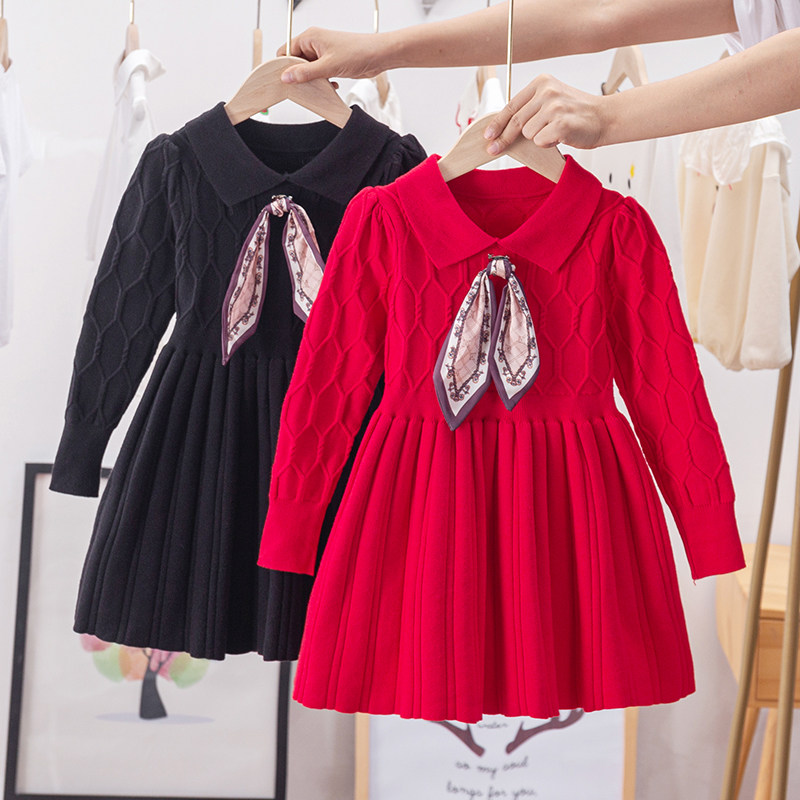 女童秋装连衣裙2025新款裙子儿童韩版宝宝针织毛线童装洋气公主裙,童装/婴儿装/亲子装,连衣裙,淘宝优惠券,粉丝福利购,淘宝优惠卷