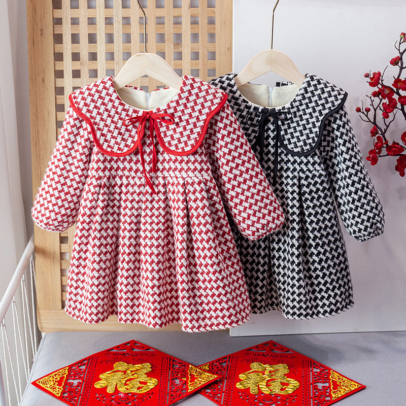 女童连衣裙秋冬2025新款洋气儿童加绒韩版女宝公主裙童装冬季裙子,童装/婴儿装/亲子装,连衣裙,淘宝优惠券,粉丝福利购,淘宝优惠卷