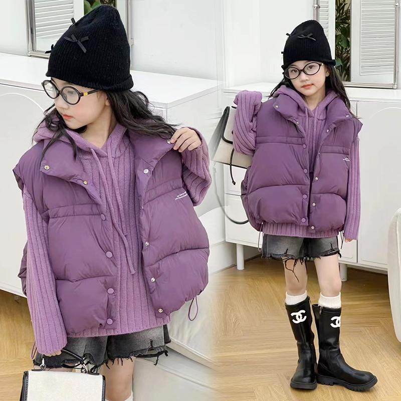 女童马甲套装冬季2025新款洋气儿童时髦秋冬装棉服外套毛衣两件套,童装/婴儿装/亲子装,羽绒马甲,淘宝优惠券,粉丝福利购,淘宝优惠卷