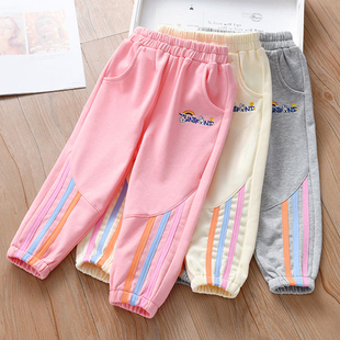 宝宝修身 裤 子女童韩版 儿童纯棉打底裤 新款 洋气长裤 2025春秋装 童装