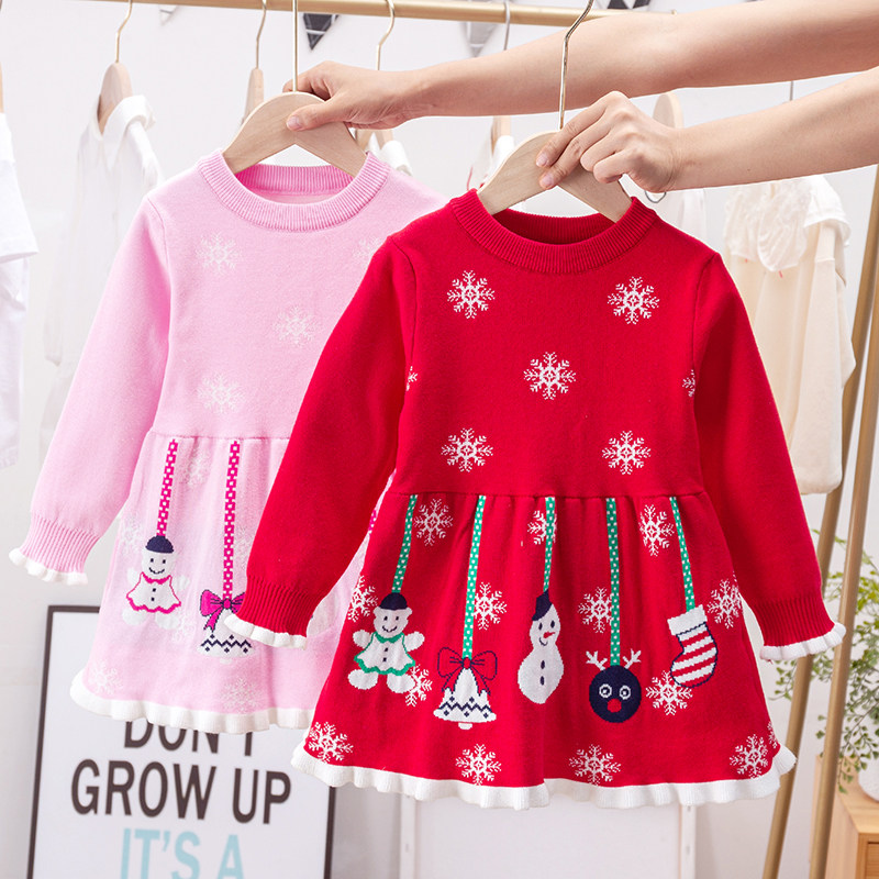 女童连衣裙冬装2025新款洋气童装圣诞公主裙儿童长袖冬季毛衣裙子,童装/婴儿装/亲子装,连衣裙,淘宝优惠券,粉丝福利购,淘宝优惠卷