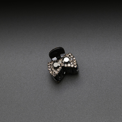 精致小巧粉紫色镶钻抓夹迷你蝴蝶结刘海碎发夹时尚侧边夹发饰