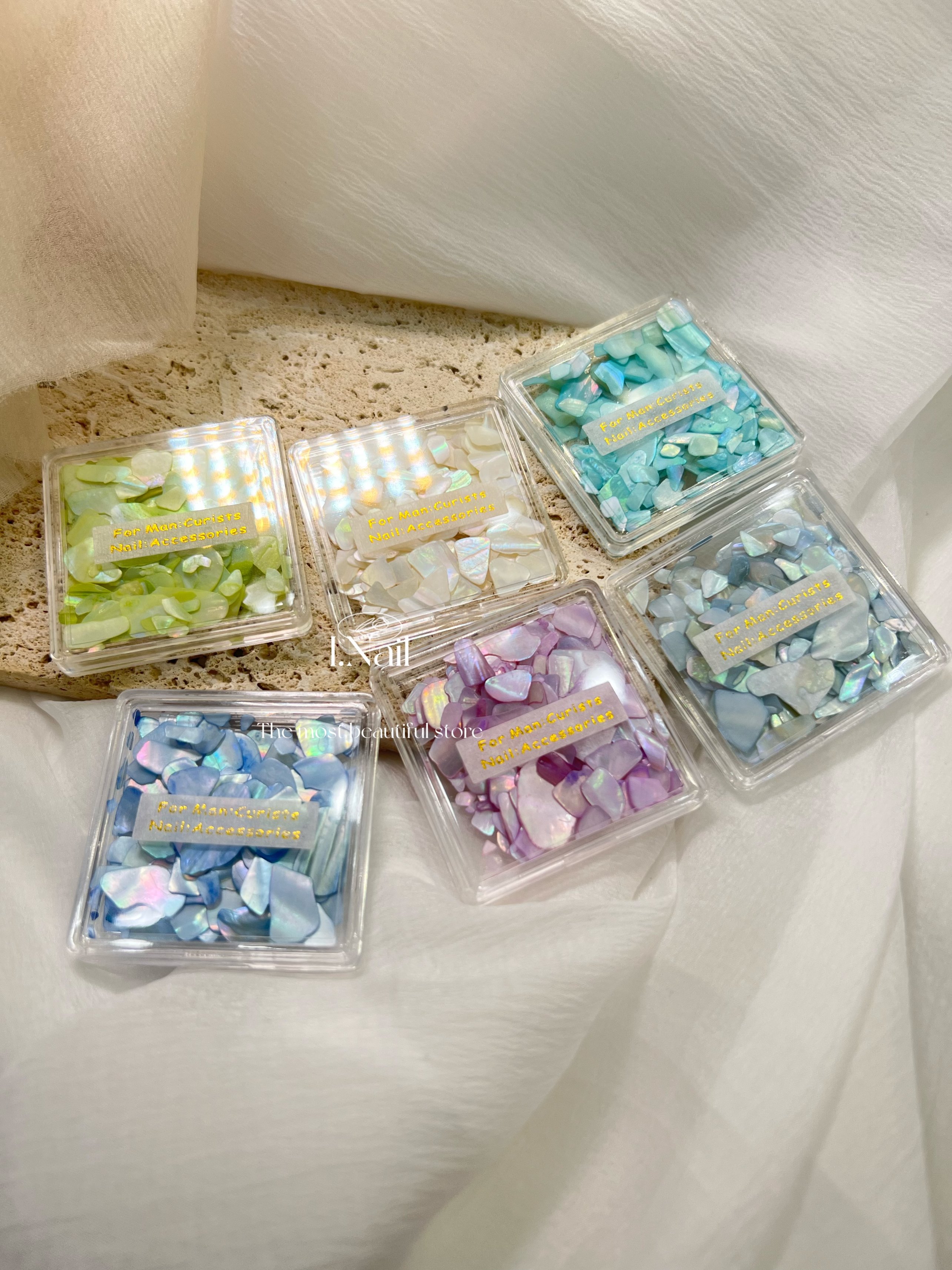 I.Nail甄选超仙!实物更美 特调细闪极光贝壳片美甲珠光贝壳碎片