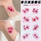 浪漫粉色樱花纹身贴彩色防水持久女高级手腕锁骨遮盖疤痕儿童贴纸