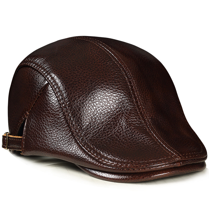 皮帽子男士真皮帽子薄贝雷帽牛皮中年单款前进帽老年人休闲鸭舌帽,服饰配件/皮带/帽子/围巾,帽子,淘宝优惠券,粉丝福利购,淘宝优惠卷