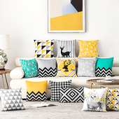 现代北欧沙发客厅抱枕套不含芯靠枕diy定制飘窗靠垫办公室腰枕套