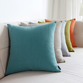 亚麻抱枕套不含芯客厅大号靠垫沙发办公室简约靠背床头靠枕腰枕