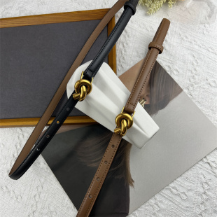 细腰带2025新款 饰配裙子毛衣西装 真皮束腰装 设计感小众小皮带女款