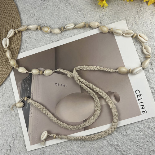 编织腰带女流苏串珠腰链长款腰绳