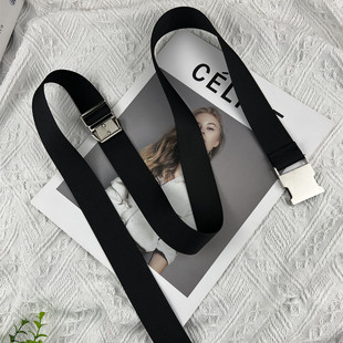 饰配裙子衬衫 皮带装 西装 裤 青年帆布腰带女款 带2025新款 自动扣工装