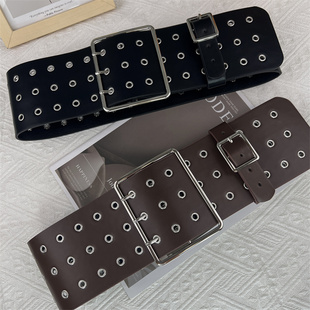 饰配裙子毛衣大衣铆钉皮带宽腰封外搭2025新款 腰带配饰女款 束腰装