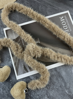 毛毛腰带女款配裙子装饰毛衣连衣裙打结腰绳时尚y2k辣妹腰链配饰