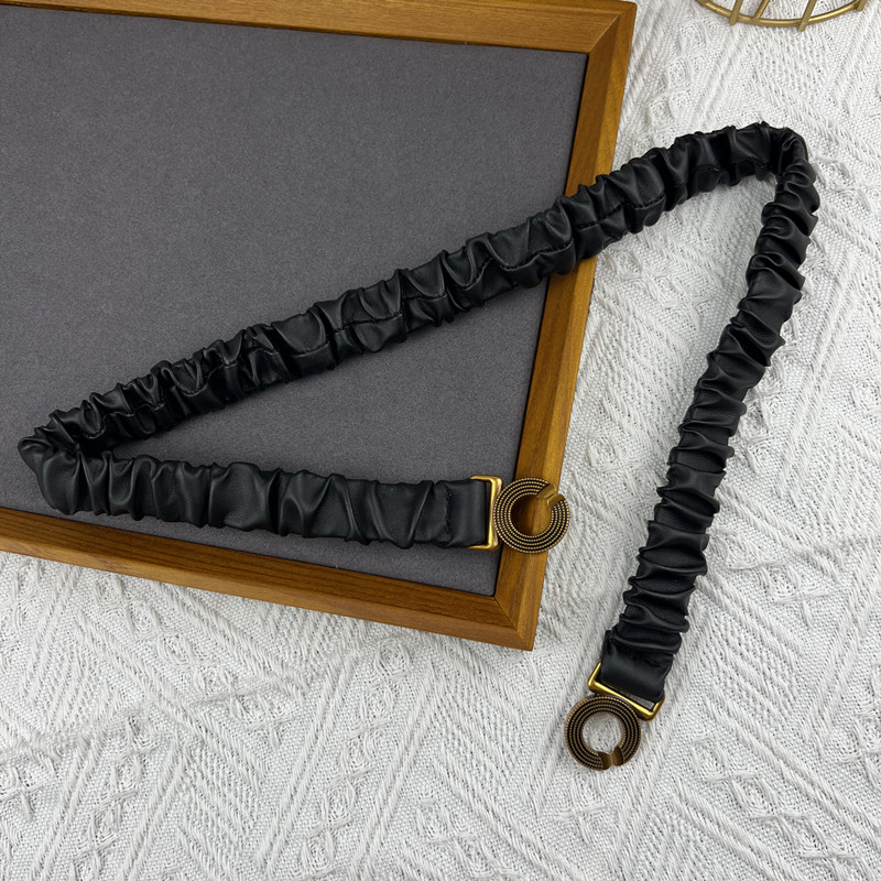 黑色腰带女装饰弹力松紧皮带外搭