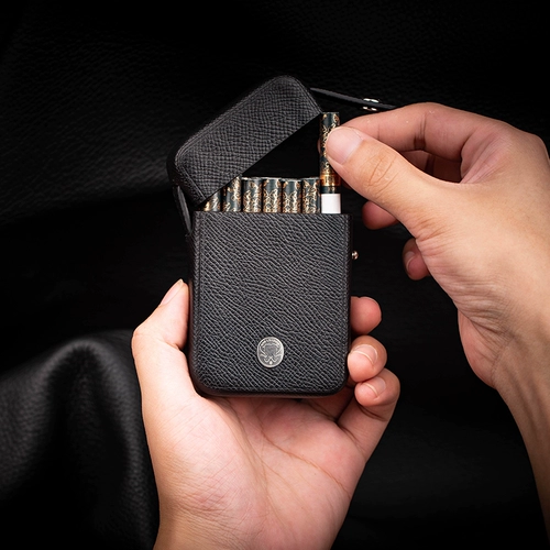 Портативный кожаный портсигар, высококлассный защитный чехол, 20 шт