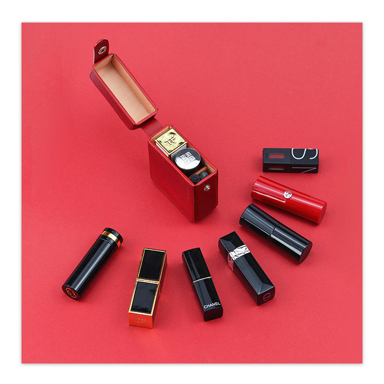 一皮one leather 真皮口红包化妆包 红色时尚创意 植鞣牛皮