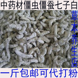 中药材僵蚕500g 白僵蚕 僵虫 粉 白疆虫 七子白 姜蚕 姜虫包邮