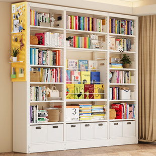 新疆西藏包邮家用图书馆钢制书架一体靠墙落地置物架简易多层铁架