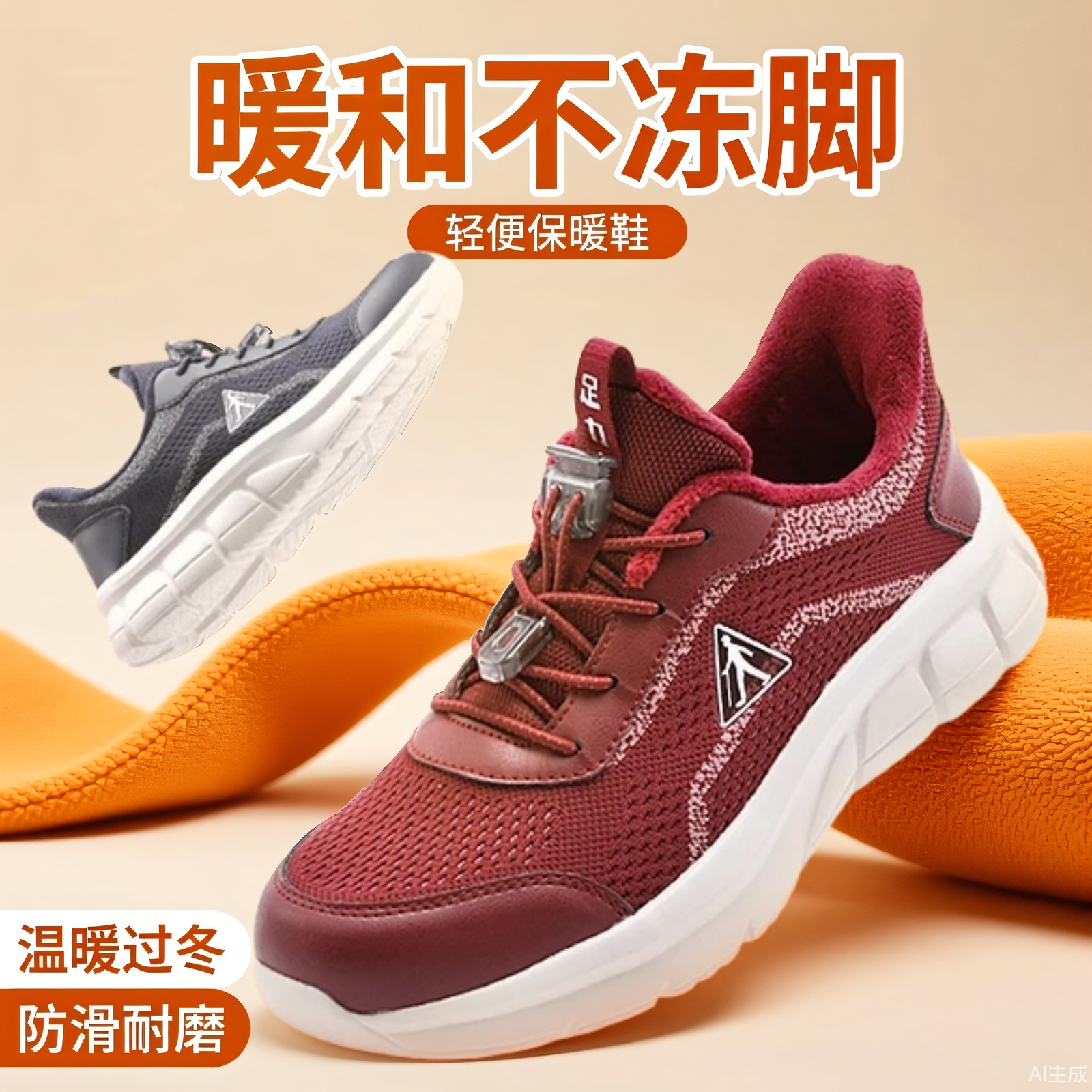 老人鞋保暖鞋新款加绒加厚