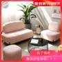 Cửa hàng quần áo sắt rèn nhỏ sofa văn phòng đôi Bắc Âu đơn in lưới màu đỏ đơn giản hiện đại đồ nội thất - Nội thất khách sạn mẫu tủ áo đẹp