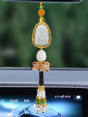 采购产品观音汽车挂件，汽车挂件，高端水晶佛像，安全汽车挂件，