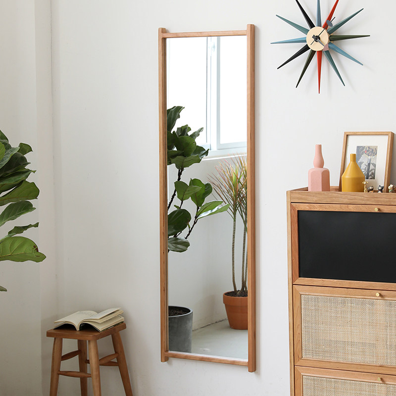 定制实木落地全身镜壁挂穿衣镜