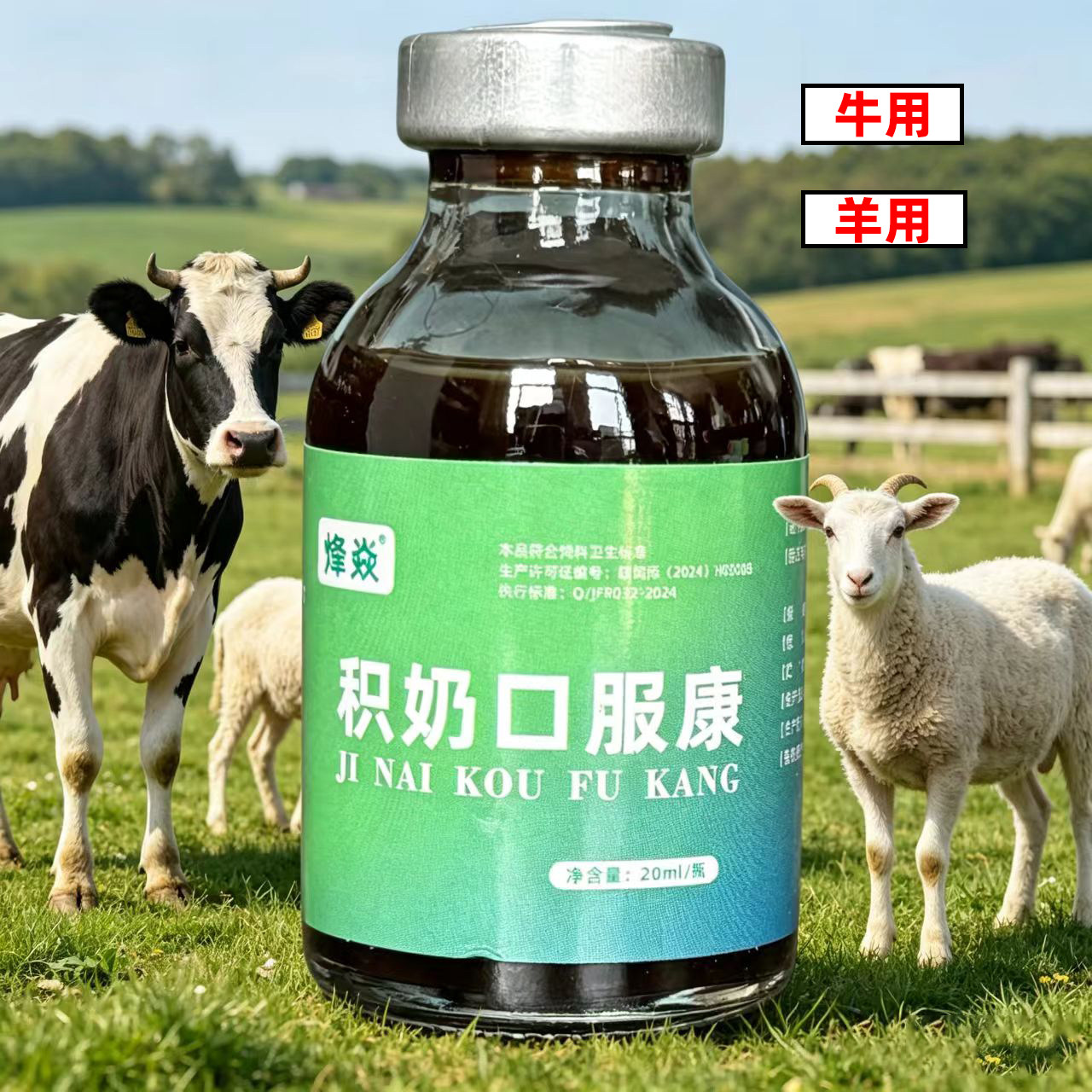 积奶口服康 犊牛羔羊积奶口服液幼畜可用20ml一瓶