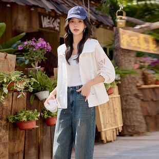 休闲风白色镂空钩花短外套女2026春新款 设计感减龄上衣