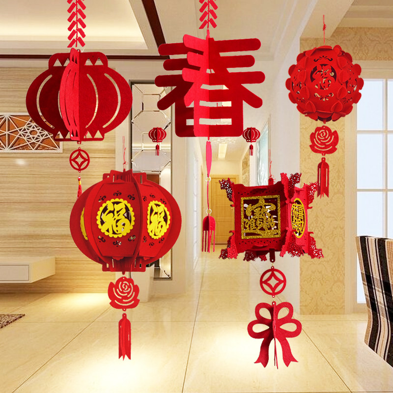 新年灯笼创意空中挂饰