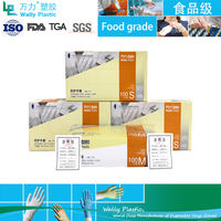 DISPOSABLE VINYL GLOVES POWDER FREE  CLEAR protective 100Pcs thumbnail 6