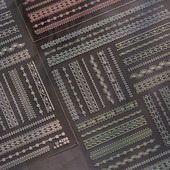 彩色蕾丝条美甲贴纸tomoni薄韧 日系5d背胶ins芭蕾指甲贴纸装 饰品