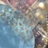 isn星月指甲贴纸装 珍珠波西米亚美甲贴纸浮雕新款 3d立体5d网红 饰