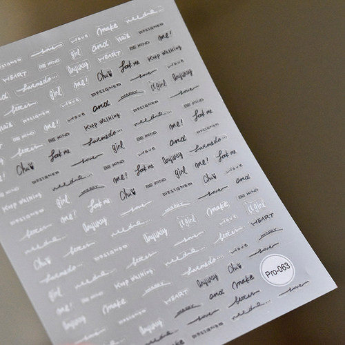 浮雕字母综合美甲贴纸magico装饰