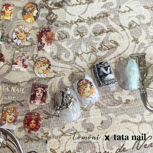 相框里的画美甲贴饰纸薄韧tomoni