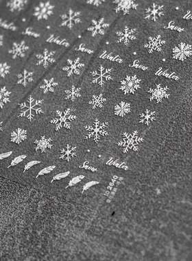 晶莹雪花漫舞美甲贴纸tomoni浮雕 爆款日系指甲贴纸ins风美甲饰品